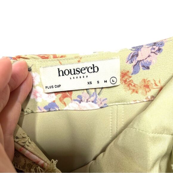 House of CB Charlotte Peony Print Midi Dress Plus Cup L NWOT - Picture 13 of 16